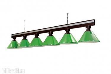 Бильярдный светильник коллекция Бронкс-Премиум 5 плафонов (пл. Барселона, ясень)