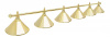 Бильярдный светильник Престиж 6 плафонов (золотой, золотая штанга)