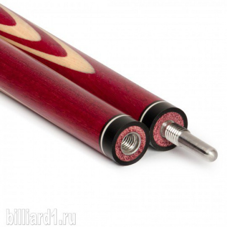 Бильярдный кий для русского бильярда Алекс мастера Медведева двухсоставной, 24 запила (амарант, граб)
